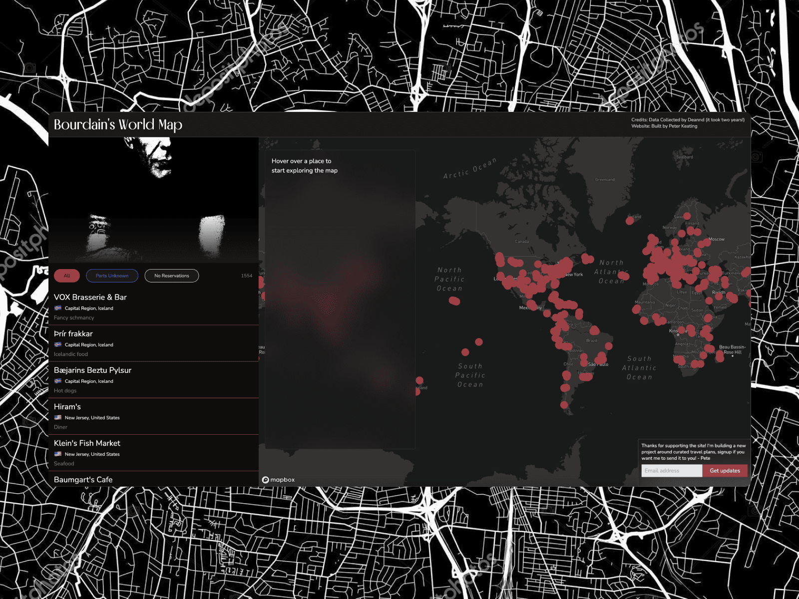 Bourdain World Map